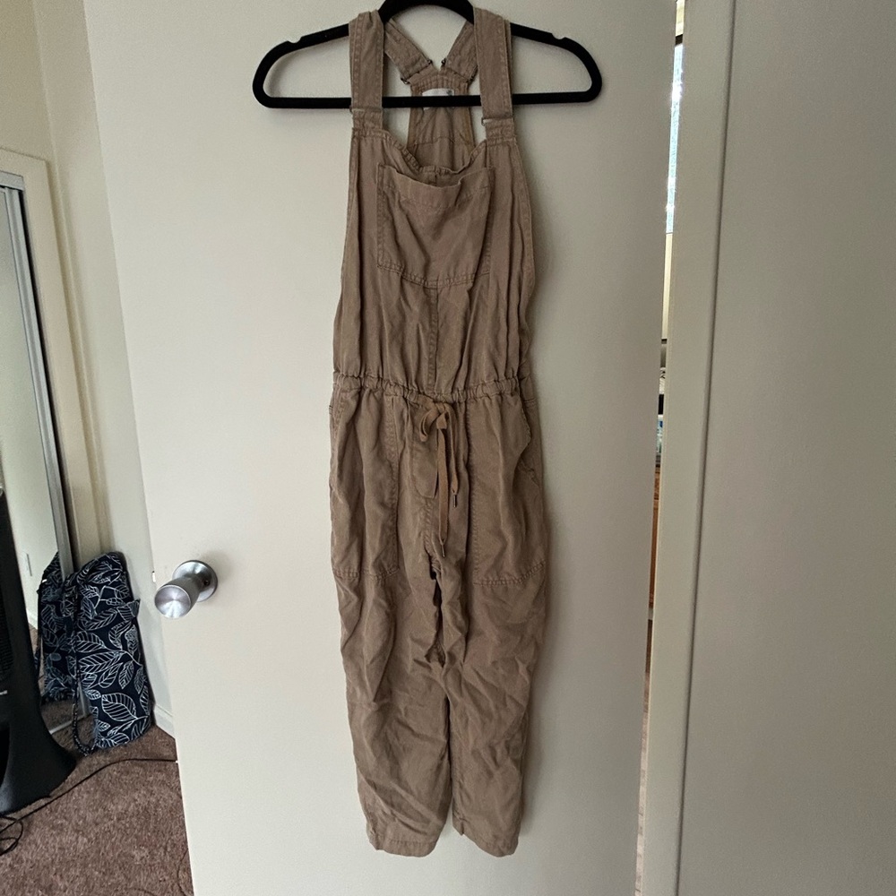 Tan Sleeveless Overalls